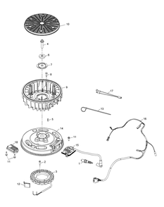 Kohler Kt735-3012 Ignition And Electrical Diagram and Parts List for XT2-LX46KH (13WQA1CT010)(2015) Cub Cadet Lawn Tractor